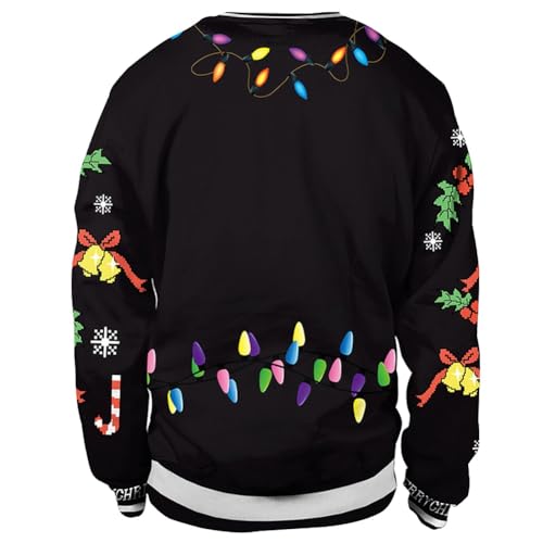 yolsun Men Ugly Christmas Sweatshirt Unisex's Crewneck Novelty Casual Ugly Party Accessory for Xmas Party Celebration - Image 5