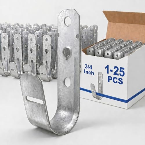Gisafai 25 Pcs Cable Support J-Hook, Garage Hooks for Hanging, Heavy Duty Metal Network J-Hook for...