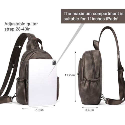 Image of CLUCI Sling Bag for Women Leather Women's Backpack Small Convertible Backpack Purse Crossbody Bag for Travel