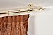 InCasa Barra para Cortina, 20 mm. de diámetro, 280 cm. de Longitud, en latón Brillante – Completo