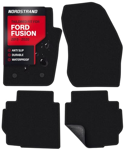 Floor Mats for Ford Fusion 2013-2016 - Custom 3D Fit Mats for Ford Fusion 2nd Generation - 1st & 2nd Row - Anti-Slip Backing - 22oz Heavy Duty Carpet Mat - Set of 4 All Weather Car Liner Floormats