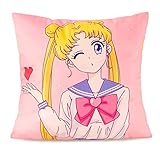 Souelyire Japanese Anime Throw Pillow Covers, ​Cute Kawaii Throw Pillow, Couch Pillows, Decorative Pillow Covers, Decorative Pillows for Bed, Hidden Zipper Hug Pillowcase Home Decor(KL, 16 * 16IN)
