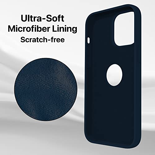 Image of Vaku Luxos Liquid Silicon Logo-Cut for iPhone 14 Plus Cover Case, Soft TPU, Shockproof, Scratch Resistant, 6 Feet Drop Protection, Compatible with iPhone 14 Plus Back Cover - Midnight Blue