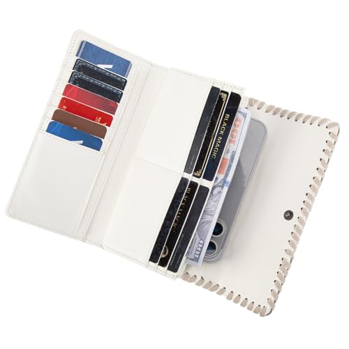 Image of Montana West X Wrangler Western Wallets for Women Trifold Wristlet Wallets Large Capacity Women Clutch Wallet with Coin Purse