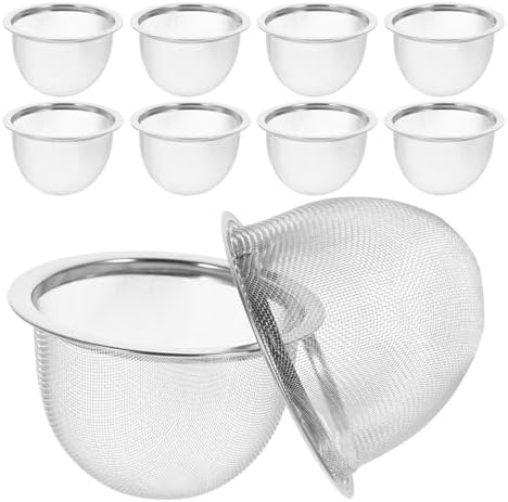 10 Filtros Colador de Té Malla Fina Acero Inoxidable 7 CM X 45 CM...