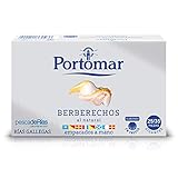 Tamaño: Grande 25/35 piezas. Berberechos de las Rías Gallegas al natural-empacados a mano-25-35 pzs/lata-Portomar-1 x 111gr-total= 111gr.