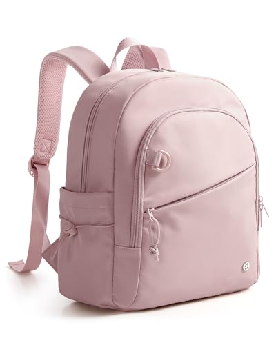 Smasrob Women Mini Backpack with Wet Pocket and RFID Blocking Pocket Small Backpack Purse for Gym Work College or Travel Pink