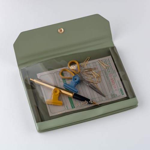 Porte-documents A6 Hobonichi chic en déplacement professionnel vert olive