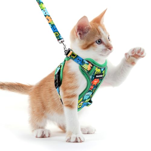 Halypet Cat Harness and Leash Set, Escape Proof Adjustable Harness