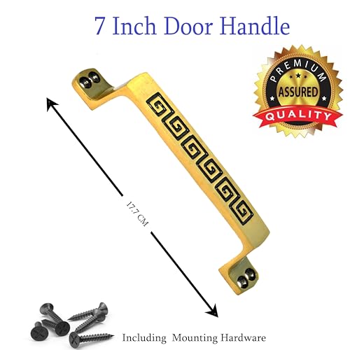 Image of Door Handle Cool Door Handles for Main Door Aluminum (7 Inch), Antique- Finish Door Handles for Home and Office for Wooden & Glass Door Handle, Pull Door Handle (Pack of 1 Pair, S Line)