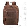 STILORD 'Coryo' Sac a Dos Ordi Portable Cuir | Grand & Chic | College Travail Sac a Dos Homme et Femme | Sac à Dos Ordinateur 17 Pouces | en Cuir Véritable, Couleur:zamora - marron #1