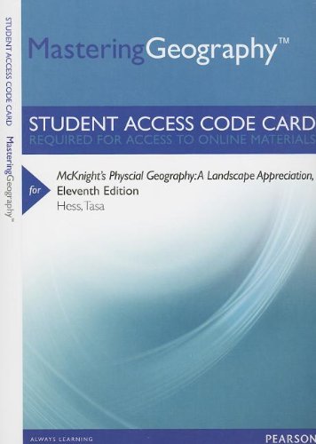 Amazon.com: Mcknight's Physical Geography Masteringgeography Standalone ...
