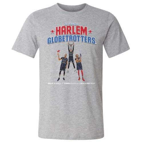 500 LEVEL Harlem Globetrotters Trio Shirt (Heather Gray XXX-Large)