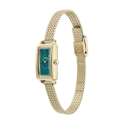 Image of Skagen Hagen Lille Rectangular Stainless Steel Watch for Women