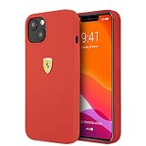 Ferrari FESSIHCP13MRE - Custodia in silicone per iPhone 13 6,1", 6,1", colore: Rosso