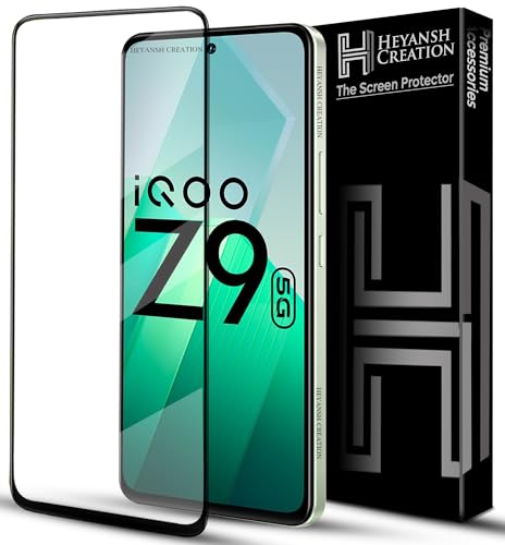 Image of Tempered Glass Screen Protector Compatible for IQOO Z9 5G with Screen Guard Edge to Edge Coverage and Easy Installation Kit, Pack of 1 (IQOO Z9 5G)