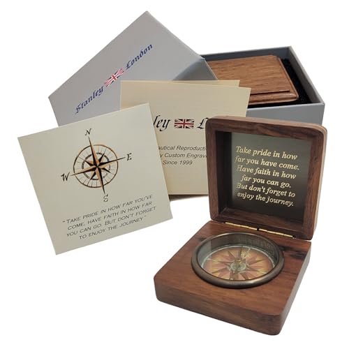 Custom Engravable Captain's Desk Compass | Personalized Baptism Gifts for Boys | Engraved Graduation Compass Gift for Son, Grandson (FBA - Take Pride)