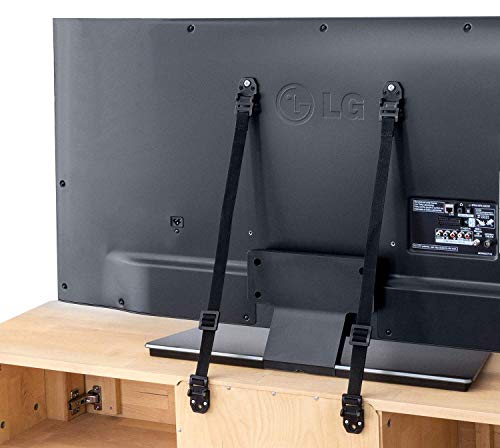 Baby Safety Anti-Tip TV Straps –2PCS Furniture Anti-Tip Safety Straps, Adjustable Earthquake Restraint Straps Fit Most Flat Screen TV and Furniture, Heavy Duty Safety Strap for Baby and Pets Safety