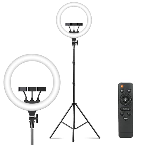 Image of Sounce 18 Inch LED Ring Light with Remote Control & 250cm Stand | AC Powered & USB Support | Smartphone Grip | Adjustable Brightness & Colour Modes | for Photo Shoot, Video Shoot, Makeup & Vlogging