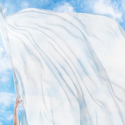 Image of Jecery 2 Pack Praise Dance Worship Flags, 35''x 55'', White