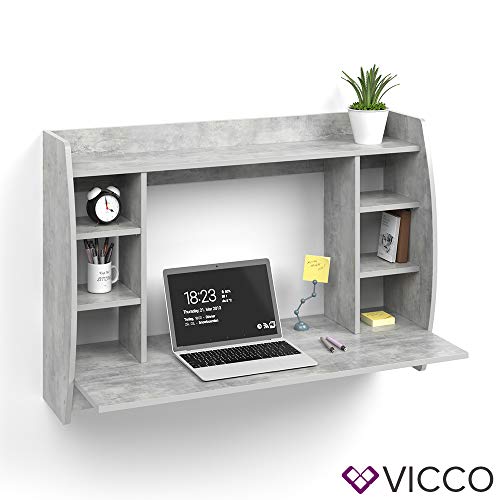Vicco Scrivania a parete Max, Calcestruzzo, 110 x