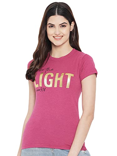 Image of Preneum Women's Letter Print Regular Fit T-Shirt
