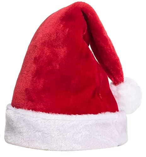 Kaku Fancy Dresses Santa Clause Cap | Santa Hat | Santa Hat for Kids | Red Christmas Caps 1 Piece -Red, Free Size, for Boys & Girls (B0CQ54DRGC) Amazon Price History, Amazon Price Tracker