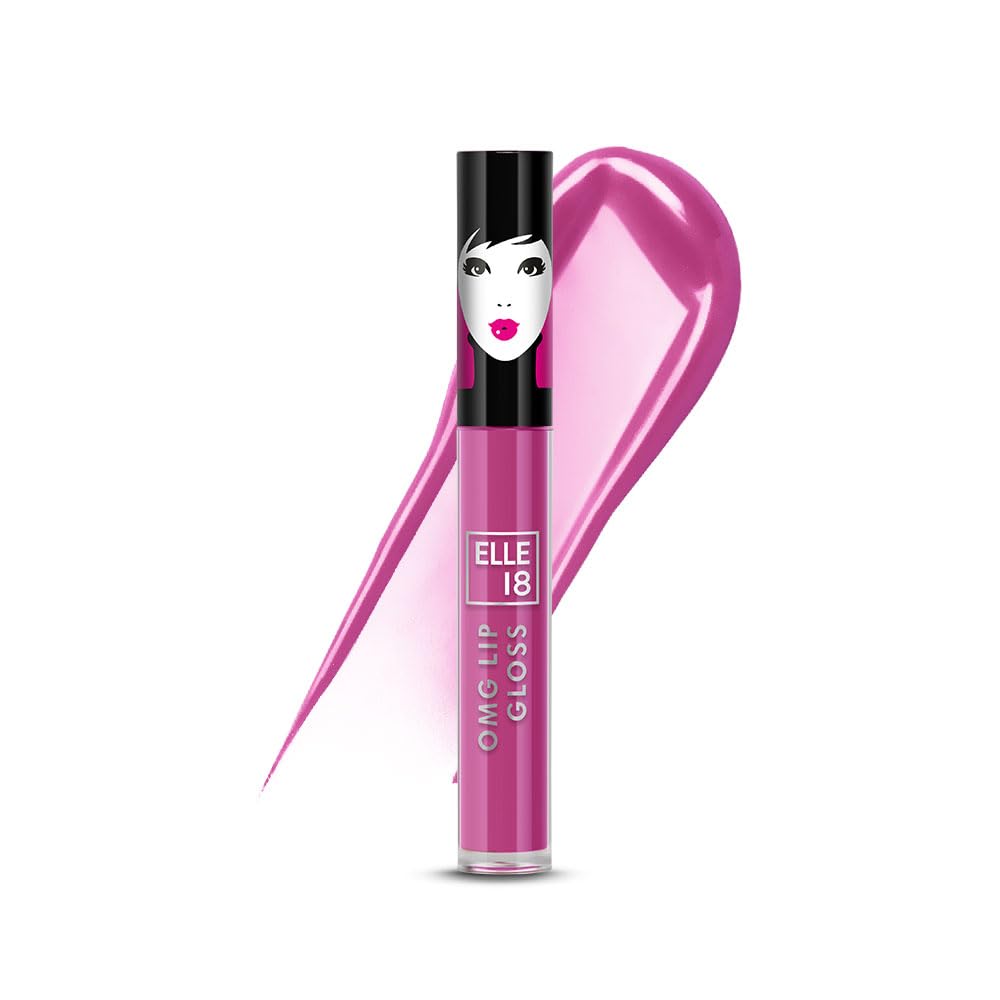 OMG Lip Gloss, Glossy Finish, Pink-a-licious, Non-sticky Formula, Moisturising, Infused with Rapeseed and Jojoba Oil, Full Coverage| 2.5ml