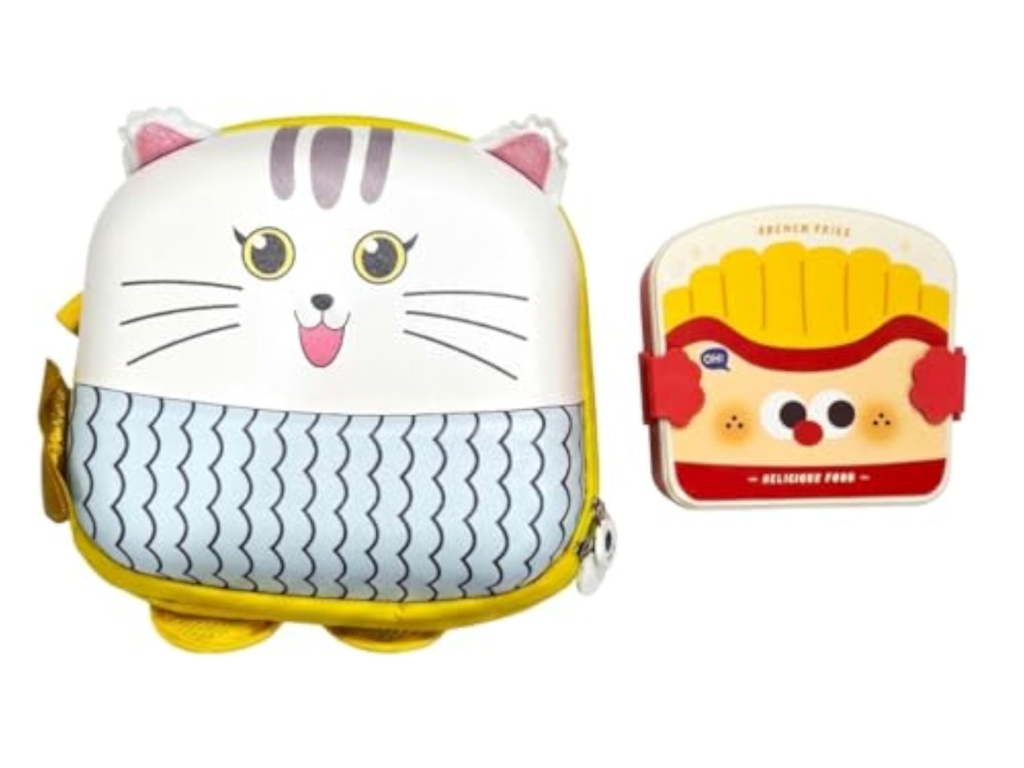 Kids Cat Theme Backpack with Snack Box Combo Set