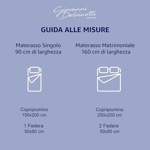 Parure de lit double percale de coton durable Boston Giovanni Dolcinotti Italie - 8