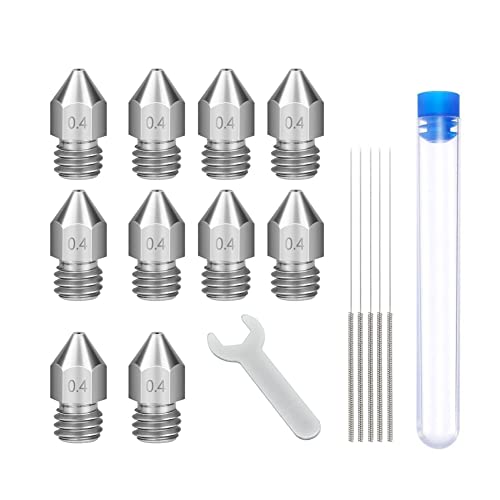 Lokkr 3D Printer Stainless Steel Extruder Nozzles Set,