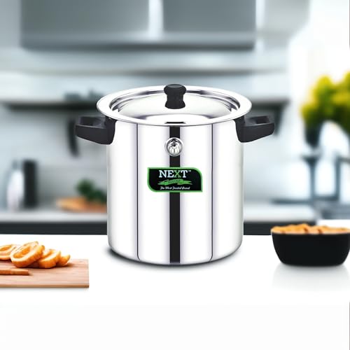 Image of Next Future Premium Stainless Steel Milk Cooker /Boiler /Pot with Handle,Lid,Knob,Whistle | Capacity: 500ml | Gas and Induction Compatible with Whistle Indication.