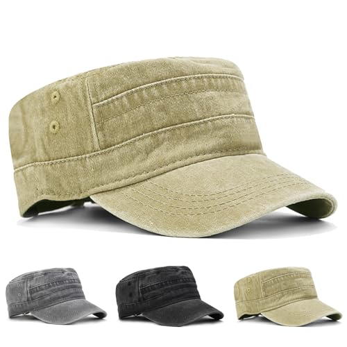 CWENDANER Gorra Militar para Hombre y Mujer, Gorra Unisex de Tamaño Ajustable, Gorras de Hombre, Gorra Beisbol 100% Algodón para Running, Senderismo, Protege del Sol y la Lluvia