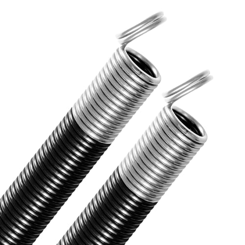 Easy Fix Hardware 110 lb. Heavy-Duty Double-Looped Garage Door Extension Spring (2-Pack) - White | Springs for Overhead Garage Door Hardware Repair | Minimum 30,000 Cycles for 7' Feet Garage Door