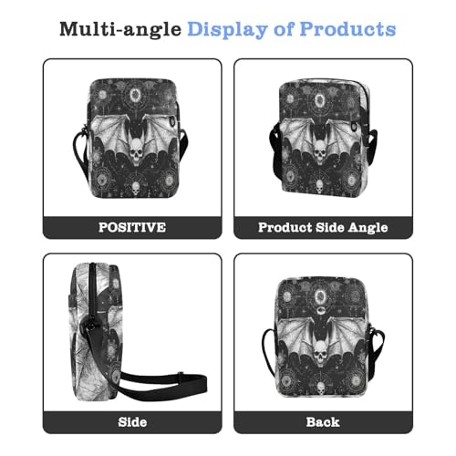 Evil Skull Black crossbody messenger bag shoulder bag men Ladies Shoulder Handbags Adjustable Strap for School business4