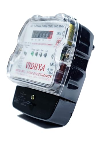 Image of Single Phase Multi-Function 2 Wire Electrical Energy KWH Sub Meter for Home (ISI Marked), Black NO 10 (VIDHYA)