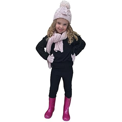 Women's Wardrobe Thick Winter Childrens Kids Leggings Extra Warm and Soft Black Size 13 Cover