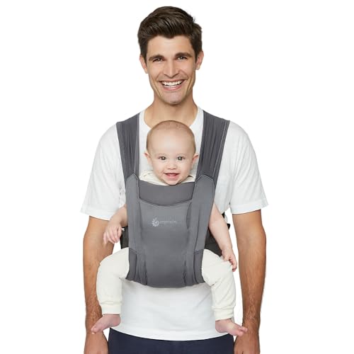 Image of Ergobaby Embrace Baby Carrier Newborn to Toddler - Breathable Baby Carriers for Summer - Cozy Essentials (7-25 Pounds), Soft Air Mesh, Washed Black