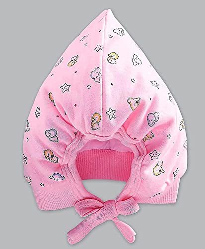 Image of New Born Baby Boys & Girls Soft Hosiery Cotton Double Layer Knot Caps Set /Infant /Topi /Hat /Toppi /Kan Topi (Pack of 3)