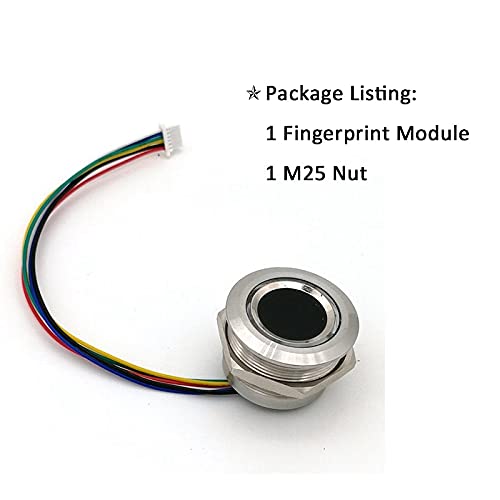 Lysee 3D Printer Parts & Accessories - R503 Circular Round Ring Indicator LED Control DC3.3V MX1.0-6Pin Capacitive Fingerprint Module Sensor Scanner - (Color: 15mm)