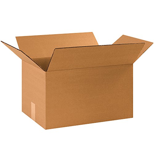 Image of BOX USA 17 1 /4 x 11 1 /4 x 10 Corrugated Cardboard Boxes, Medium 17.25 inchL x 11.25 inchW x 10 inchH, Pack of 25 | Shipping, Packaging, Moving, Storage Box for Home or Business, Strong Wholesale Bulk Boxes