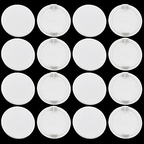 PLCatis Hinge Hole Cover Caps 25-Pack Hinge and Bracket Supplies 35mm White Colour for Kitchen Cabinets Cover