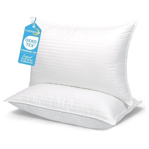 COZSINOOR Bed Pillows for Sleeping Queen Size - Breathable Hotel Quality Set of 2 - Down Alternative Microfiber Filled for Back, Stomach, Side Sleepers, Cooling & Skin-Friendly