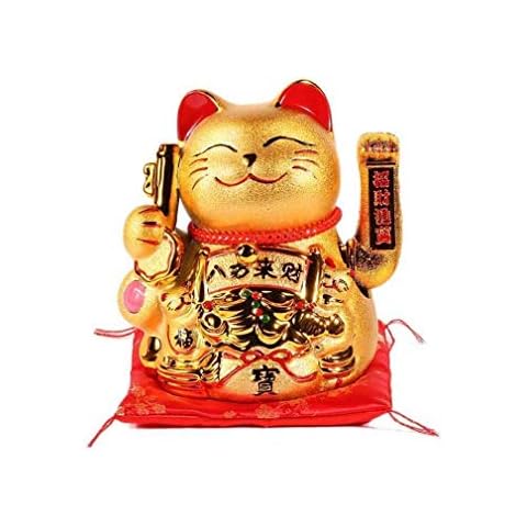 Maneki Neko Japanese Gold Traditional Lucky Charm Mobile Arm Cover