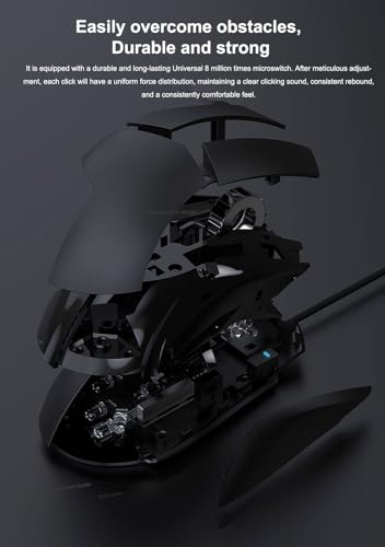 Image of MYW Wired Mouse for Computer and Laptop, USB Corded, Right or Left Hand Use, Black