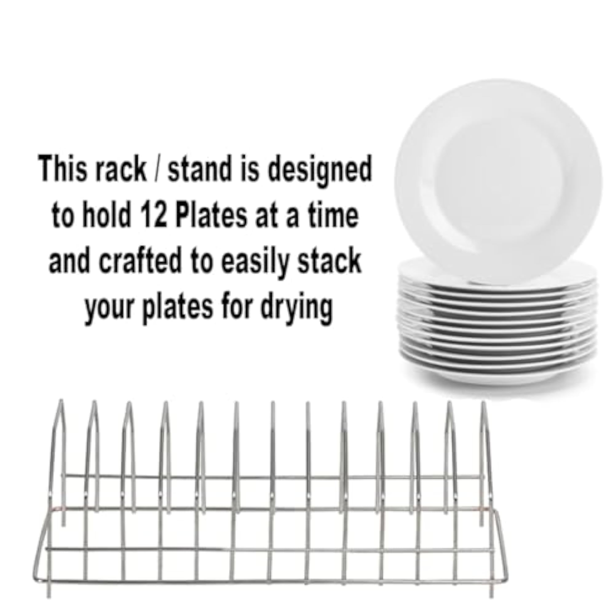 Stainless Steel Wall Mounted Chakla Belan Stand & Plate Stand for Kitchen