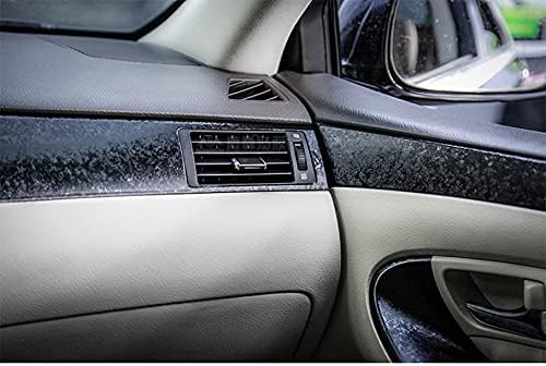 Forged Carbon Fiber Black Vinyl Wrap Sticker Free Bubble Air Release DIY Decal Car Auto Vehicle Morotcycle Self Adhesive (Black, 30cm x 300cm)