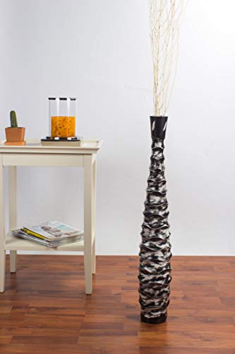 Image of Leewadee Large Floor Vase 26 inches Mango Wood for Pampas Grass, Dried Flowers