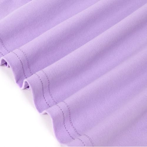 Image of Magic Park 12M-14Y Toddler Short Sleeve T-Shirt Girls Ruffle Blouse Kids Solid Color Tee Casual Tops Holiday Clothes