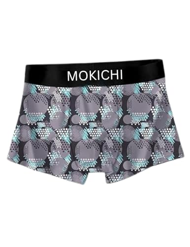 Image of Men's Printed Boxer Briefs Pack of 4 | Soft Stretch Cotton Blend Trunks | Breathable Comfortable Innerwear | Elastic Waistband |